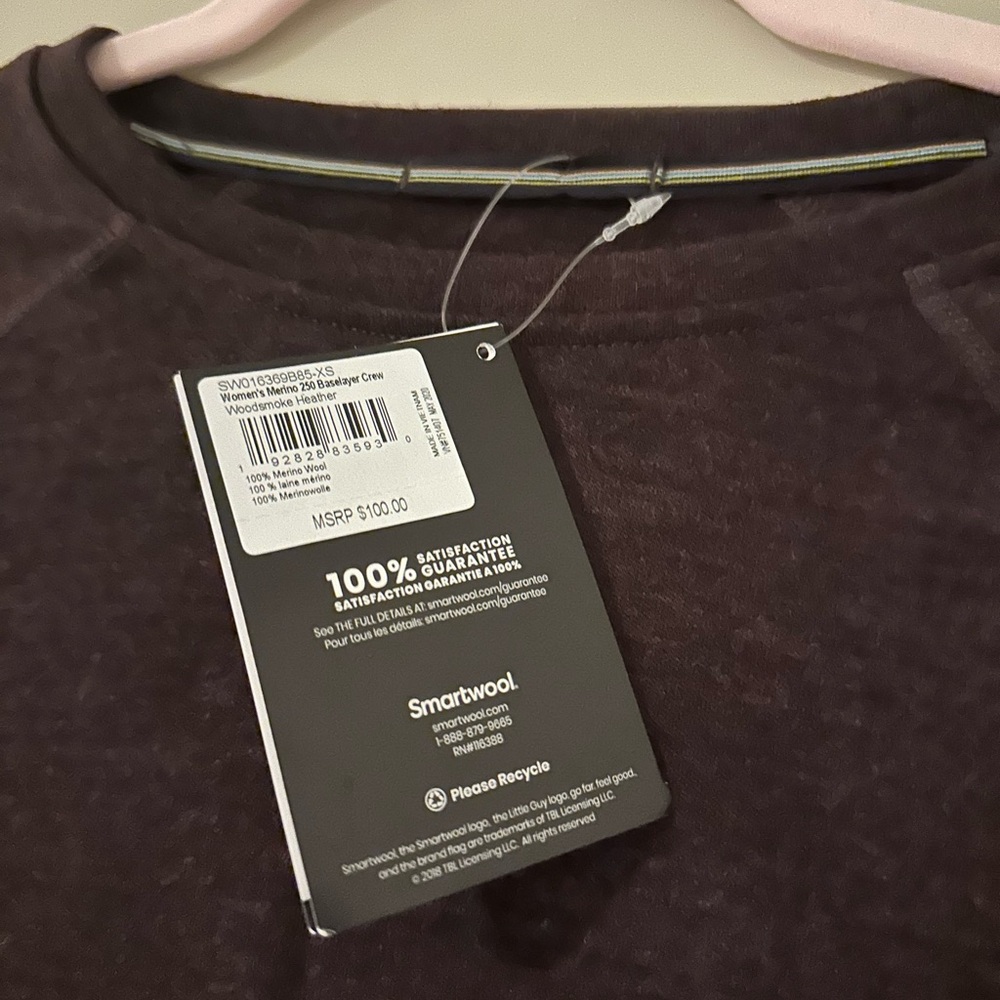 Smartwool Women's Long Sleeve Crew Neck Top - Plum - Picture 4 of 8